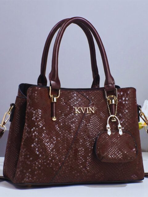 ARIA Luxe Coffee Brown Tote Bag