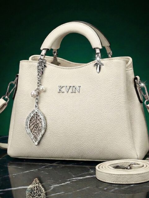 EIRA Ivory Saffiano Textured Handbag