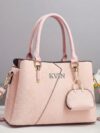 Aria Soft Blush Pink Snakeskin Embossed Tote