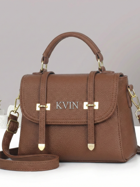 Elora Classic Top-Handle Crossbody Bag – Rich Cognac