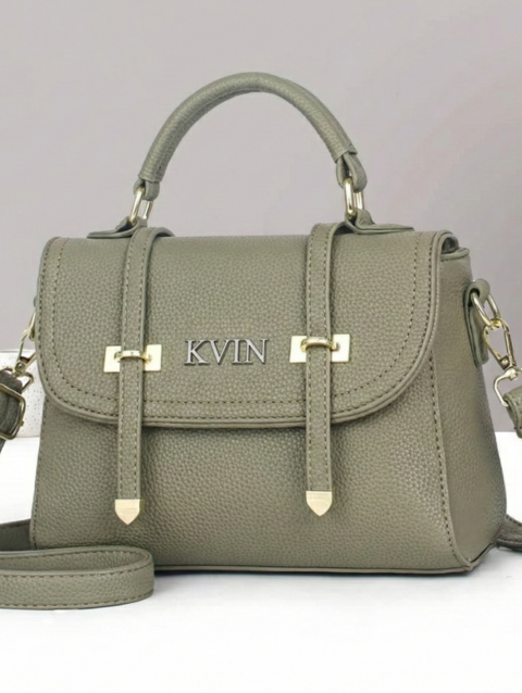 Elora Luxe Top-Handle Crossbody – Olive Green