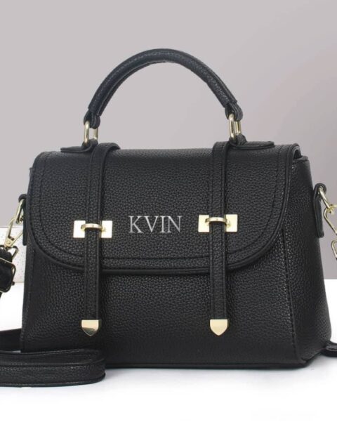 Elora Luxe Top-Handle Crossbody – Classic Onyx Black