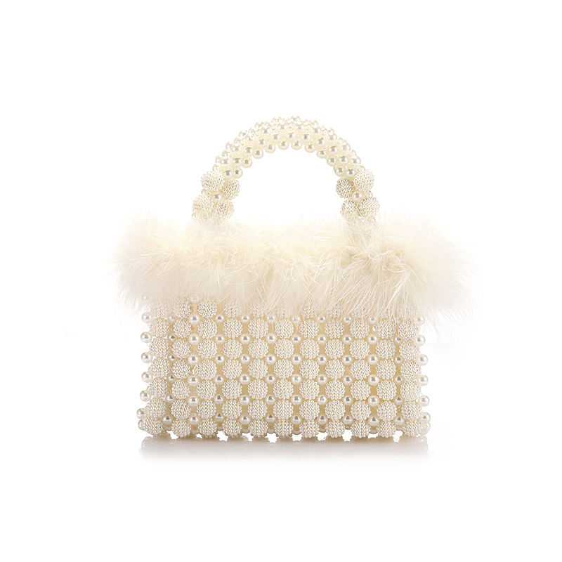 Novia Bridal Luxe Beaded Pearl Evening Clutch – Ivory Pearl